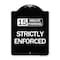 Signmission 15 Minute Parking Strictly Enforced Heavy-Gauge Aluminum Sign, 24" x 18", BW-1824-24600 A-DES-BW-1824-24600 - alternate 1